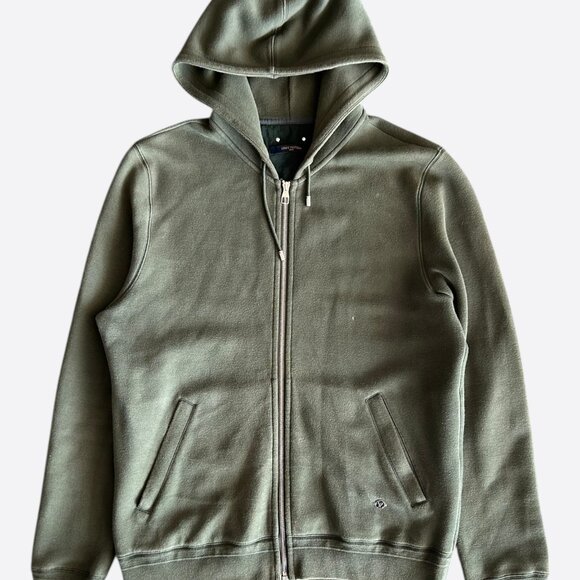Louis Vuitton Olive Staples Zip Up Hoodie